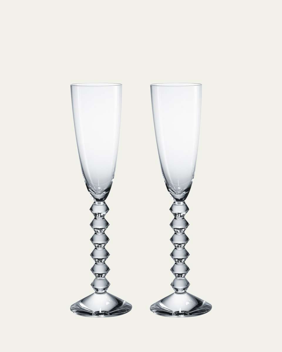 Two Vega Flutissimo Champagne Flutes, Clear